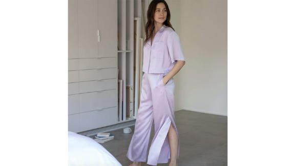 silk pajama set womens